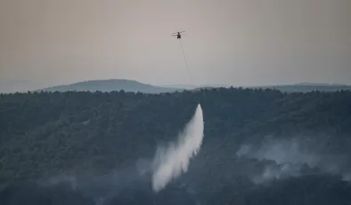 Çanakkale’de orman yangınına müdahale sürüyor