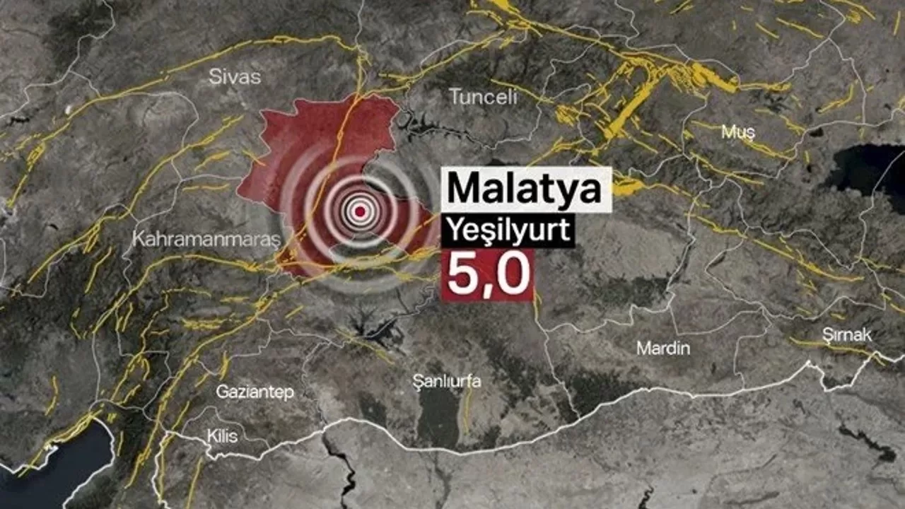 Malatya’da 5 büyüklüğünde deprem!