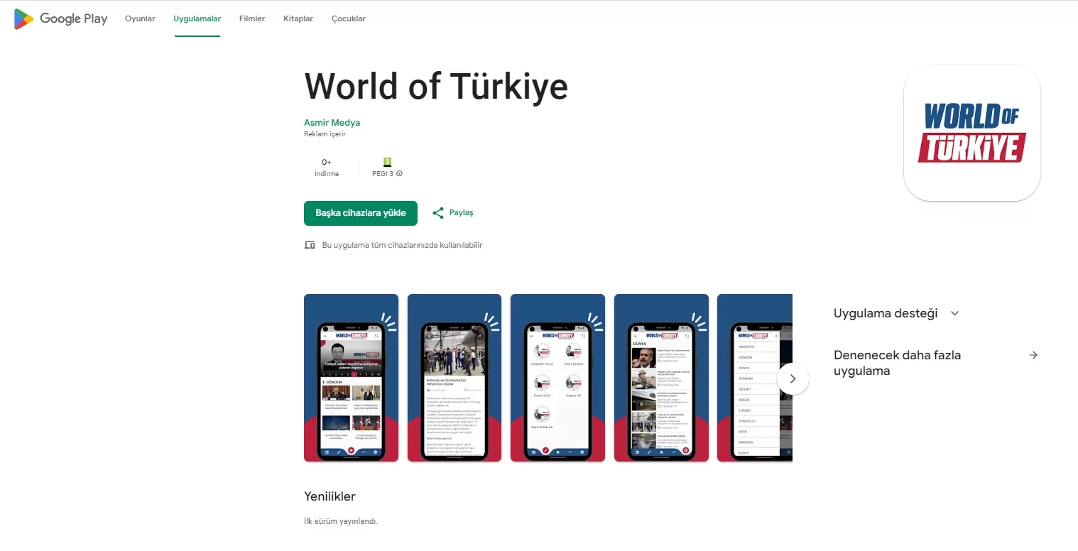 World of Türkiye mobil uygulamasıyla sizinle