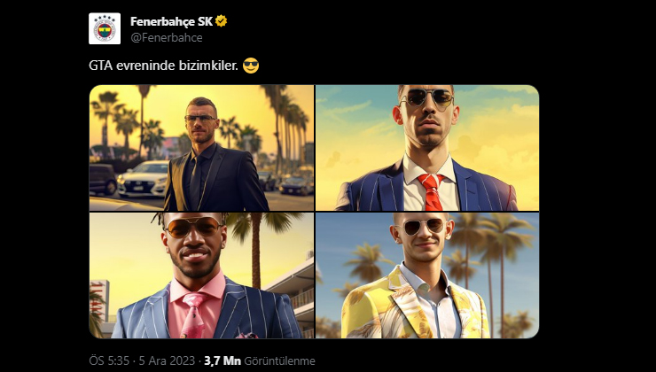 GTA 6 Fenerbahçe’yi de sardı! Oyuna özel paylaşım rekor kırdı