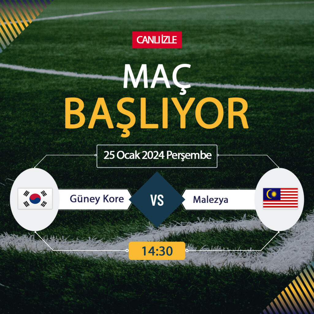 Güney Kore Malezya maçı ne zaman? CANLI İZLE Güney Kore Malezya maçı saat kaçta? TRT Spor Canlı İzle