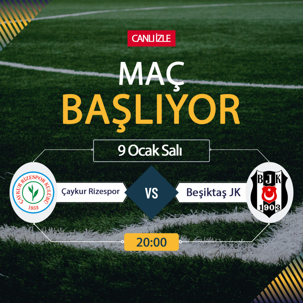 Beşiktaş Çaykur Rizespor maçı hangi kanalda? BeIN Sports, Justin Tv, Selçuksports, Taraftarium24 CANLI İZLE