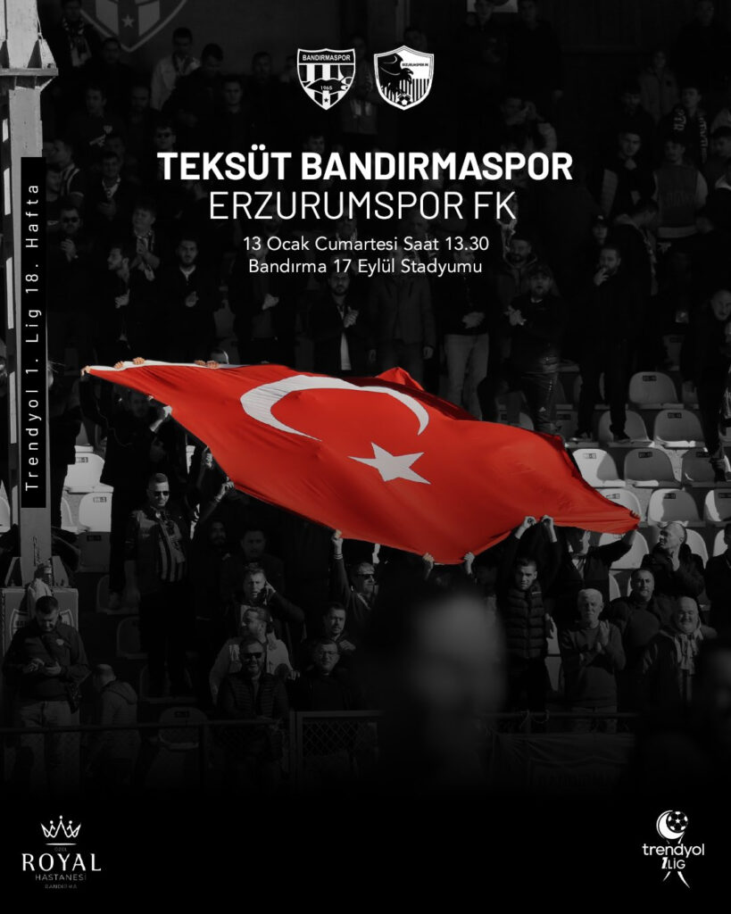 Bandırmaspor Erzurumspor maçı ne zaman? Bandırmaspor Erzurumspor maçı saat kaçta?