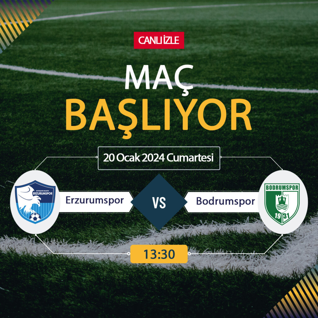 Erzurumspor Bodrumspor maç hangi kanalda? TRT Spor, BeIN Sports, Justin Tv, Selçuksports, Taraftarium24 CANLI İZLE