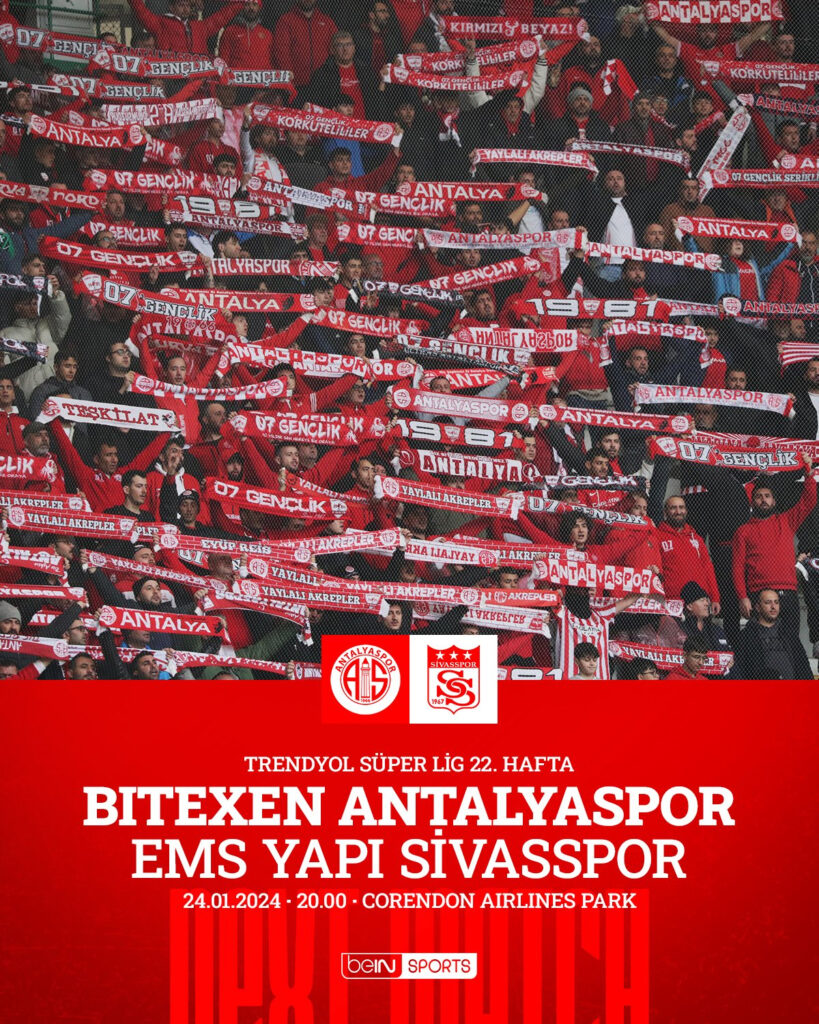 Antalyaspor Sivasspor maçı hangi kanalda? Antalyaspor Sivasspor maçı canlı izle! TRT Spor, BeIN Sports, Justin Tv, Selçuksports, Taraftarium24 CANLI İZLE