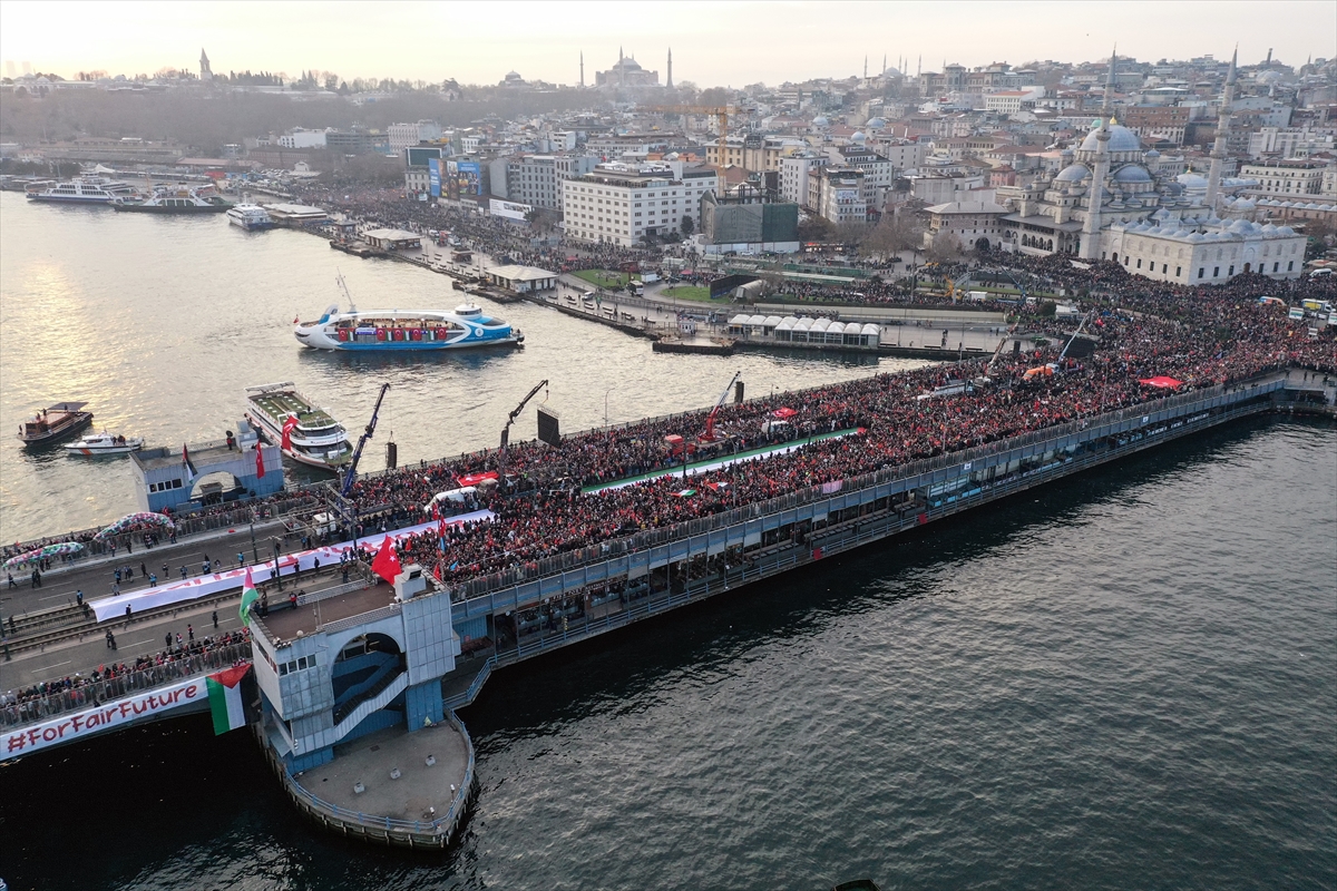 İstanbul'da Şehitlere Rahmet, Filistin'e destek yürüyüşü
