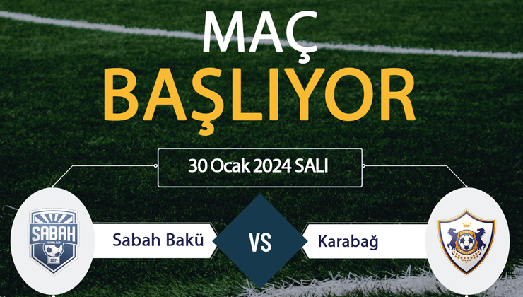 Sabah Bakü Karabağ canlı ŞİFRESİZ DONMADAN İZLE! Sabah Bakü Karabağ CBC Sport (30 OCAK) CANLI İZLE!