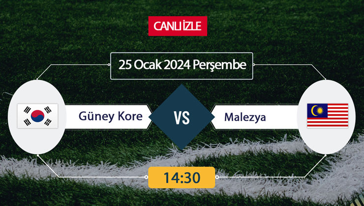 Güney Kore Malezya maçı hangi kanalda? Asya Kupası canlı izle! TRT Spor, BeIN Sports, Justin Tv, Selçuksports, Taraftarium24 CANLI İZLE