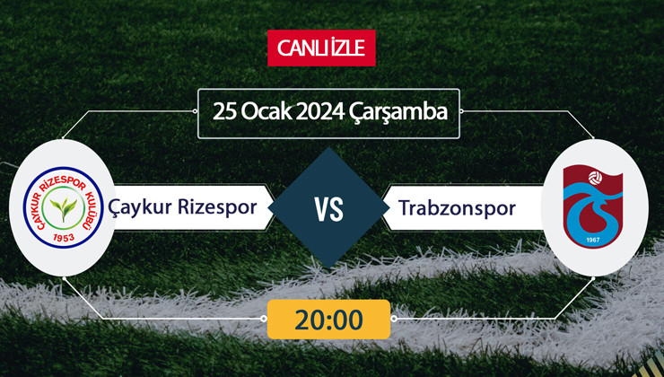 Rizespor Trabzonspor maçı hangi kanalda? Rizespor Trabzonspor maçı canlı izle! TRT Spor, BeIN Sports, Justin Tv, Selçuksports, Taraftarium24 CANLI İZLE