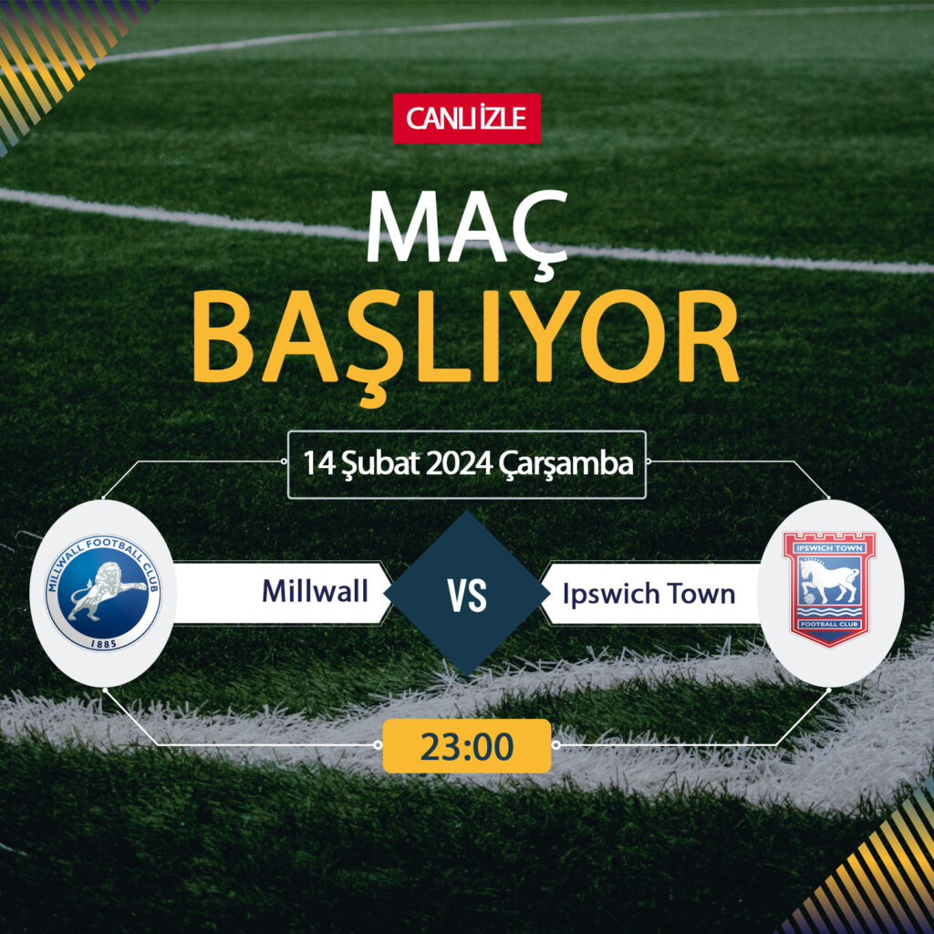 Millwall Ipswich maçı ne zaman? CANLI İZLE Millwall Ipswich maçı saat kaçta, hangi kanalda? Bilyoner TV Canlı İzle! Millwall Ipswich maçını bedava İZLE