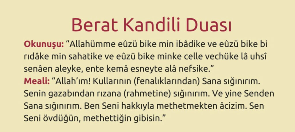 Berat Kandili'nde ne olmuştur? Berat Kandili ne yapılır? Berat Kandili ne zaman 2024? Berat Kandili ne zaman otuç tutulur 2024