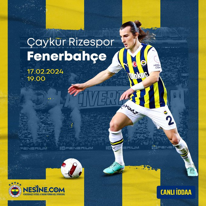 Rize-FB Süper Lig (17 Şubat) CANLI (şifresiz) İZLE | 17.02.2024 Süper Lig Rize-FB CANLI YAYIN