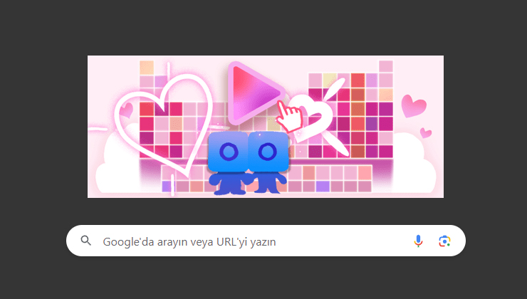 Google Sevgililer Günü Doodle yaptı! Sevgililer Günü için Google özel Doodle hazırladı! Sevgililer günü oyunu! Google Doodle games!