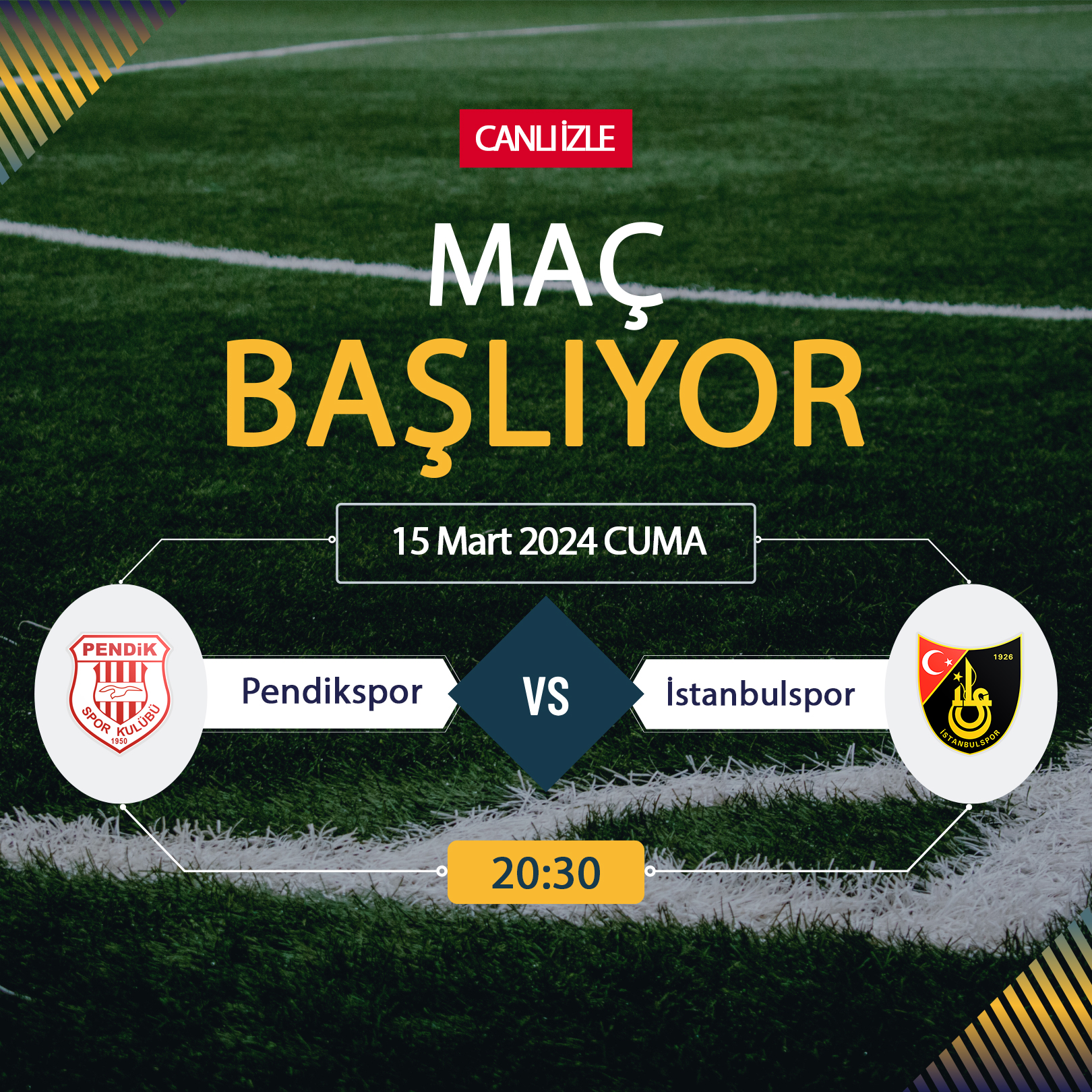 Pendikspor İstanbulspor maçı ne zaman, saat kaçta, hangi kanalda? Pendikspor İstanbulspor bedava izle!