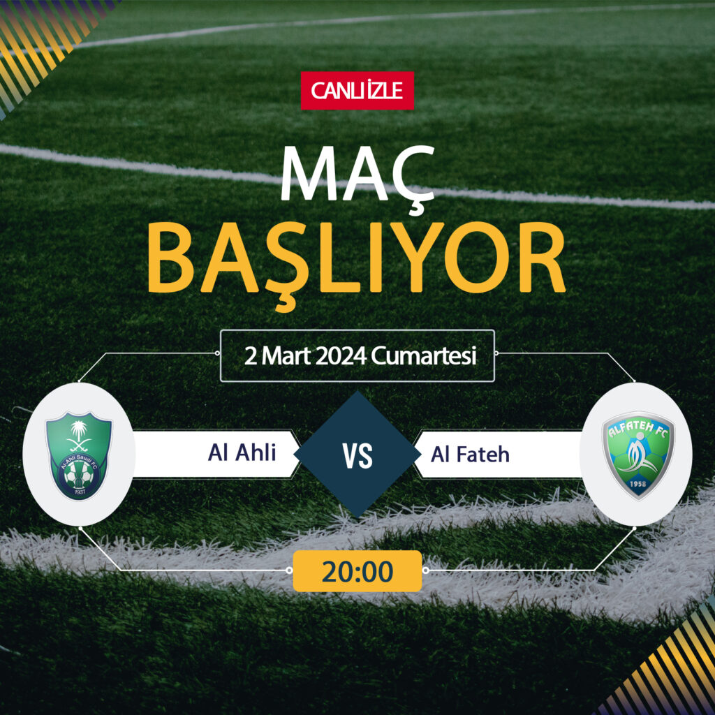 Al Ahli Al Fateh canlı ŞİFRESİZ DONMADAN İZLE! Ahli Fateh EXXEN Spor (2 MART) CANLI İZLE