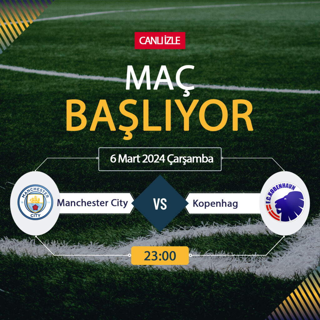 CANLI İZLE Manchester City Kopenhag TV8bucuk, Taraftarium, İdman TV, Taraftarium24, Justin TV şifresiz izleme linki 