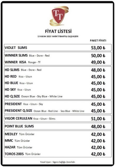 22 Mart sigara fiyatları 2024! En ucuz sigara, en hafif sigara, Marlboro Touch Blue Winston sigara fiyatları! JTİ, BAT, Philip Morris sigara fiyatları