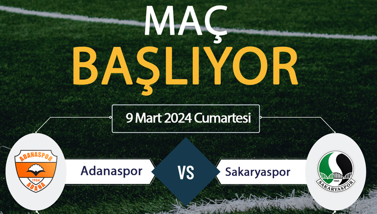 Adanaspor Sakaryaspor canlı ŞİFRESİZ DONMADAN İZLE! Adana Sakarya (9 MART) CANLI İZLE