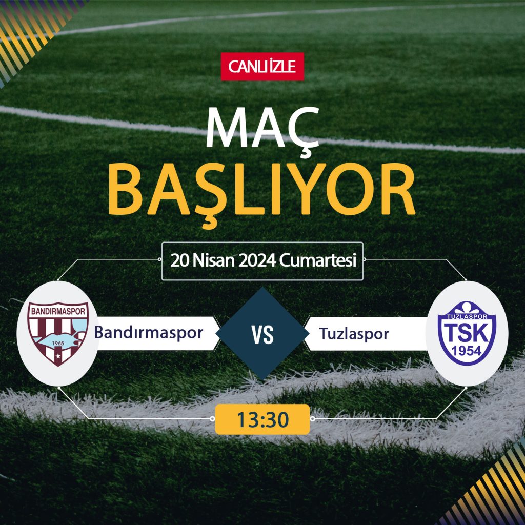 Bandırmaspor Tuzlaspor maçı TRT Spor, TARAFTARIUM 24 CANLI İZLE! Bandırmaspor Tuzlaspor Canlı Donmadan Şifresiz izleme linki