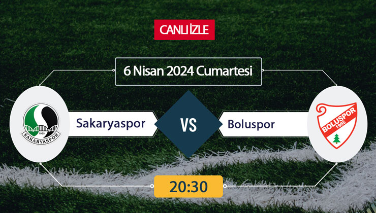 Sakaryaspor Boluspor canlı ŞİFRESİZ DONMADAN İZLE! Sakarya Bolu (6 NİSAN) CANLI İZLE