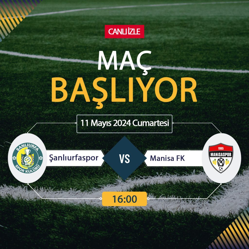 Şanlıurfaspor Manisa FK maçı TRT Spor, TARAFTARIUM 24 CANLI İZLE! Şanlıurfaspor Manisa FK Canlı Donmadan Şifresiz izleme linki