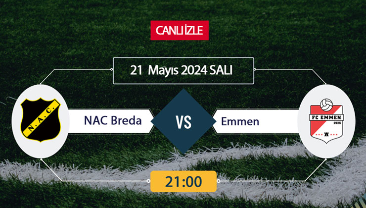 NAC Breda FC Emmen Taraftarium24, Şifresiz CANLI İZLE maç linki, online linki 21 MAYIS