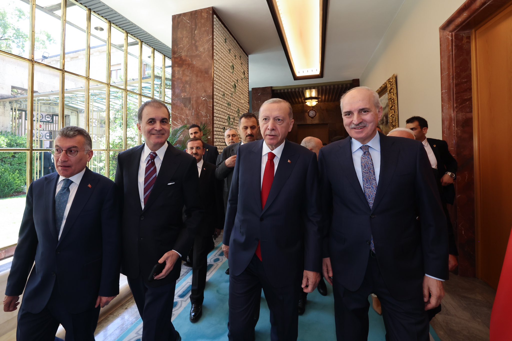 Cumhurbaşkanı Erdoğan, TBMM Başkanı Kurtulmuş’u Ziyaret Etti