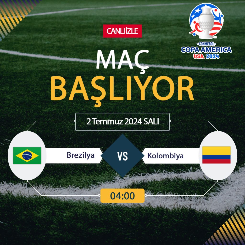 Brezilya Kolombiya maçı TV 8.5, TARAFTARIUM 24 CANLI İZLE! Copa America Brezilya Kolombiya Canlı Donmadan Şifresiz izleme linki 2 TEMMUZ 2024