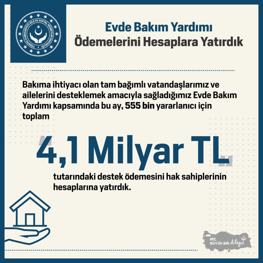 4 milyar evde bakım