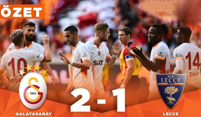 Galatasaray Lecce: 2-1 (Geniş Maç Özeti-Sonucu-Golleri)