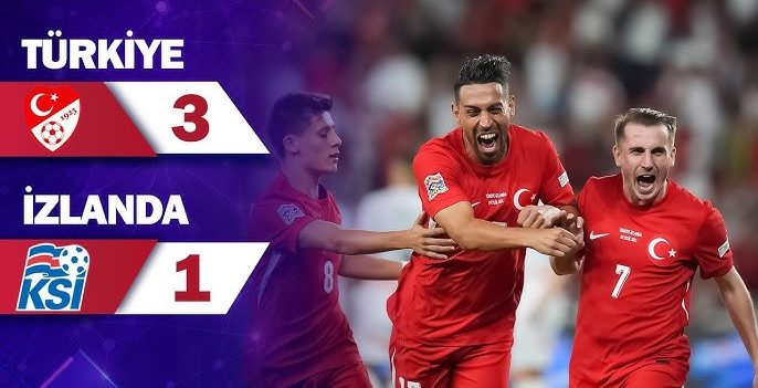 Türkiye-İzlanda Maçı: 3-1 (Geniş Maç Özeti-Maç Sonucu)