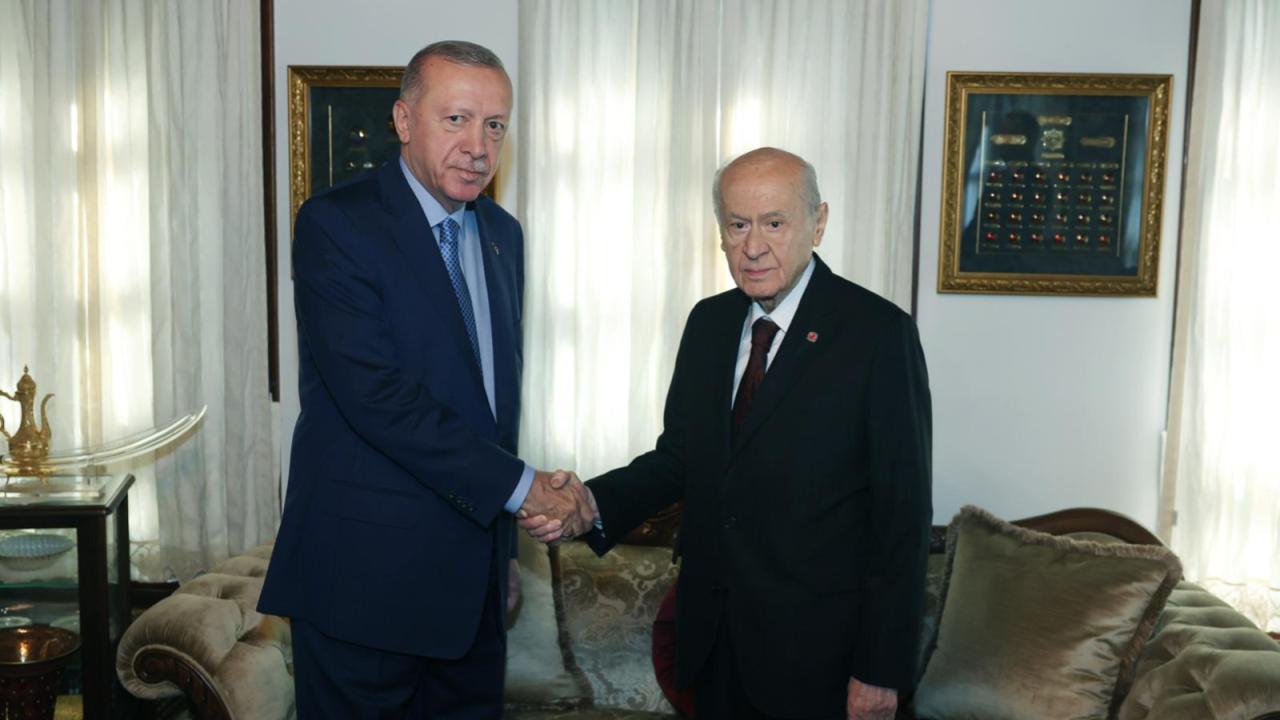 Cumhurbaşkanı Erdoğan Bahçeli İle Görüştü