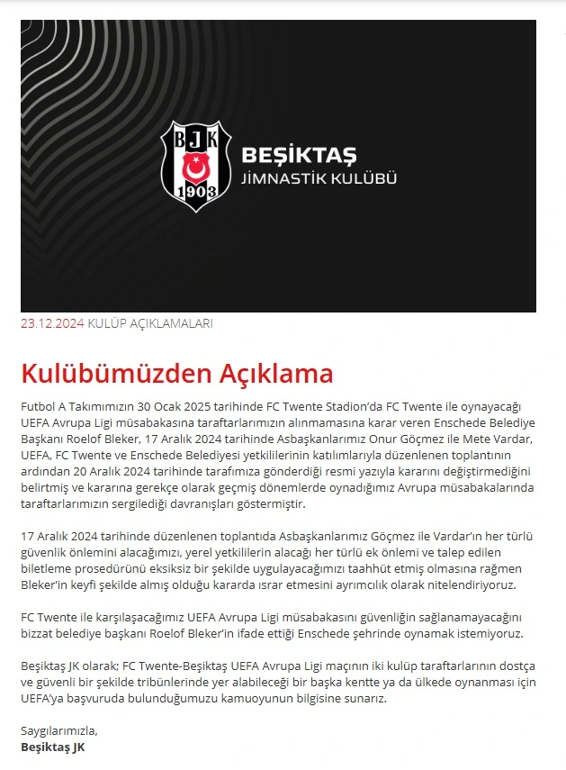 beşiktaş uefa