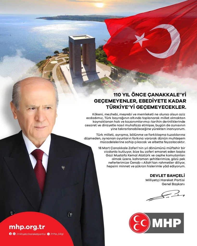 bahçeli çanakkale zaferi